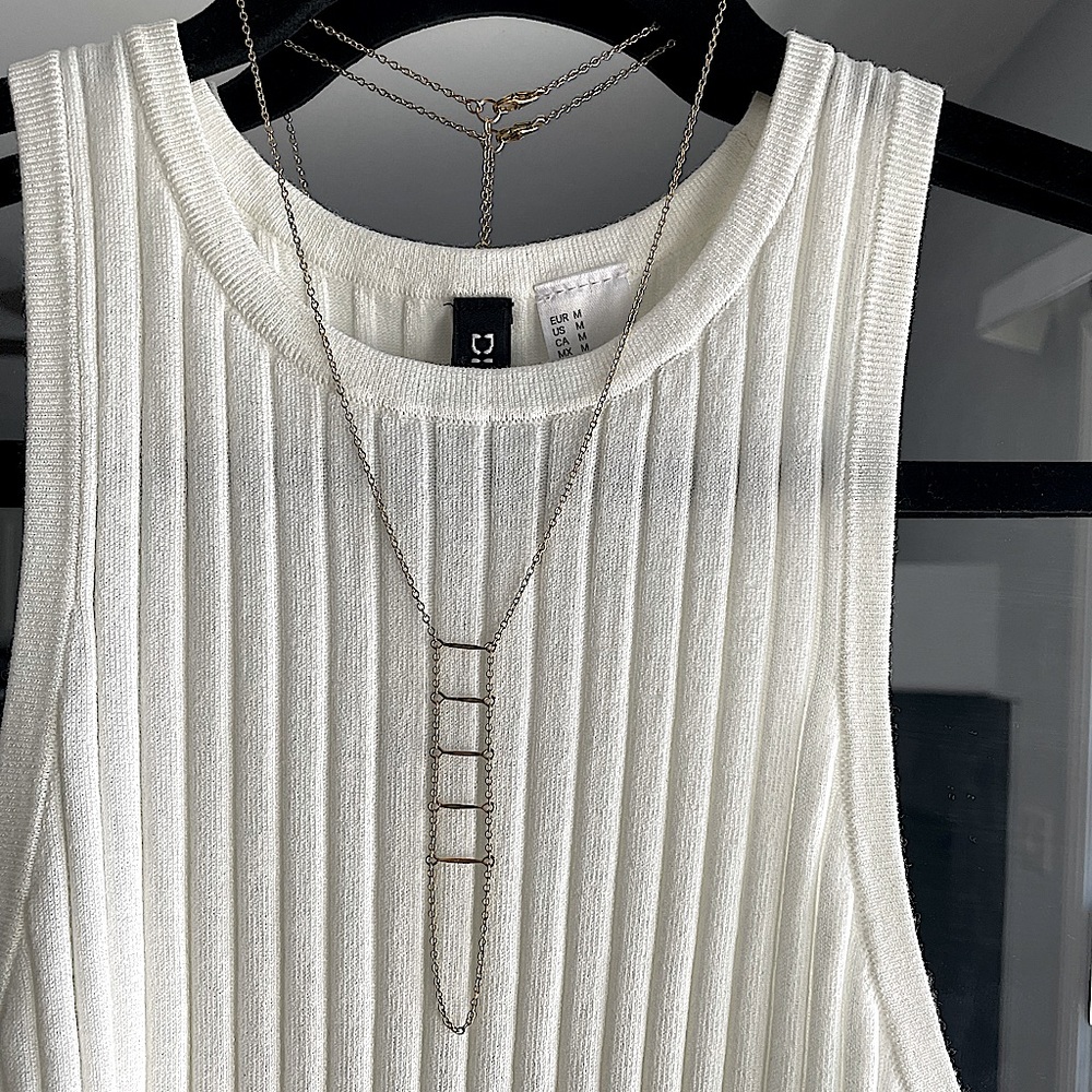 SEASONAL WHISPERS Gold Plated Ladder Necklace